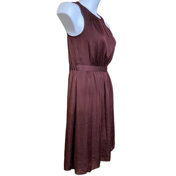 LOFT satin looking polyester dress gorgeous color party dress - women's 4 - Picture 2 of 8
